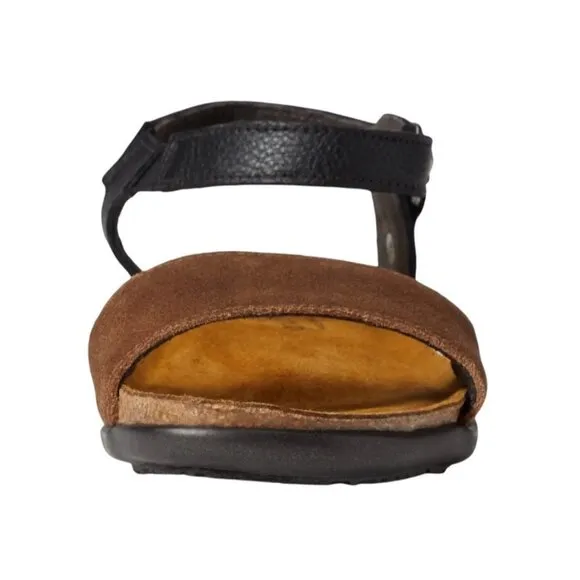 Naot Sabrina Women's Brown Suede Size 7.5 EU 38 Cork Footbed Arch Support NWOB