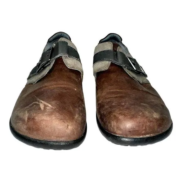 Naot Tane brown gray loafer shoes slip-on comfort flats casual lagenlook SZ 9