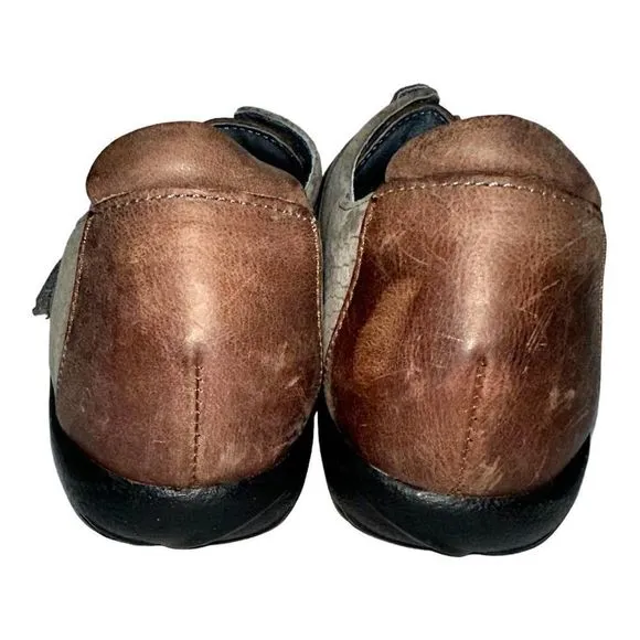 Naot Tane brown gray loafer shoes slip-on comfort flats casual lagenlook SZ 9
