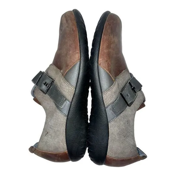 Naot Tane brown gray loafer shoes slip-on comfort flats casual lagenlook SZ 9