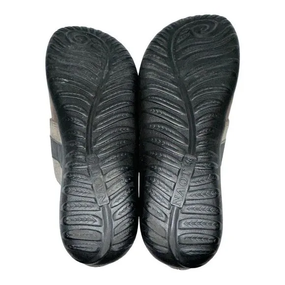 Naot Tane brown gray loafer shoes slip-on comfort flats casual lagenlook SZ 9