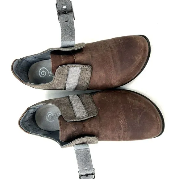 Naot Tane Size 8 Loafer Shoes Slip-on Comfort Flats Casual Lagenlook Brown Grey