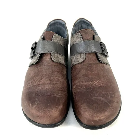 Naot Tane Size 8 Loafer Shoes Slip-on Comfort Flats Casual Lagenlook Brown Grey