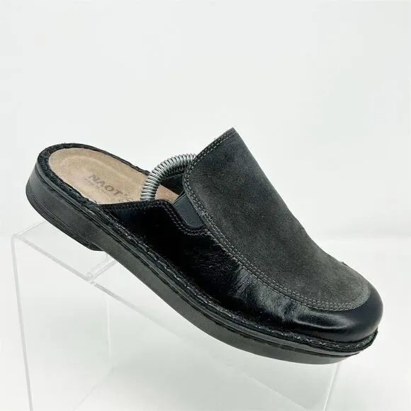 Naot Women's Procida Mule Black Dark Gray Slip-On Shoes Size 36 (US 5) Casual