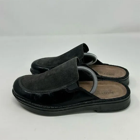 Naot Women's Procida Mule Black Dark Gray Slip-On Shoes Size 36 (US 5) Casual