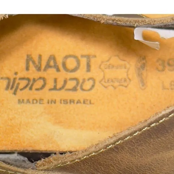 NAOT Gwyneth Leather Ankle Strap Sandals Shoes Size 39/8-8.5