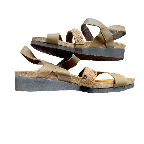 NAOT Gwyneth Leather Ankle Strap Sandals Shoes Size 39/8-8.5