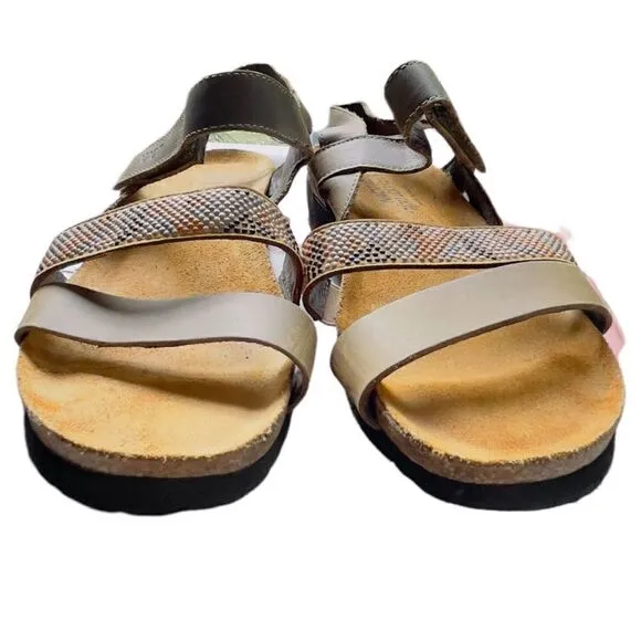 NAOT Gwyneth Leather Ankle Strap Sandals Shoes Size 39/8-8.5