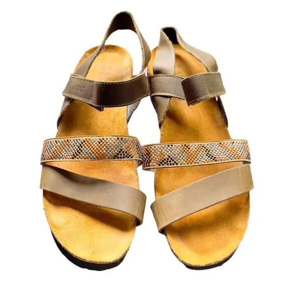 NAOT Gwyneth Leather Ankle Strap Sandals Shoes Size 39/8-8.5
