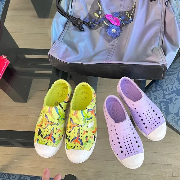 Native Yellow Sneakers with Vibrant Sole and Traction Pattern
