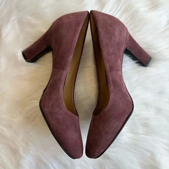 Naturalizer Women’s Gloria Suede Pump Heels Shoes in Huckleberry Size 7.5 NWOB