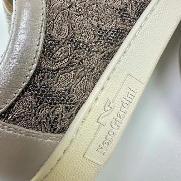 Nero Giardini Women's Lace Sneakers. Made in Italy. Size: US 5