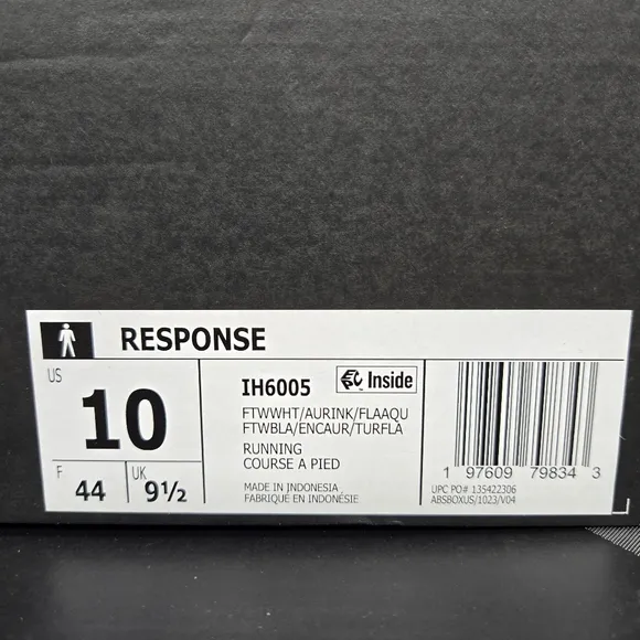 New Adidas Response Men's Running Shoes Size 10