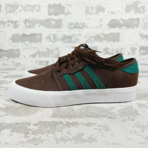 New Adidas Seely Brown Lace Up Skate Sneakers B50