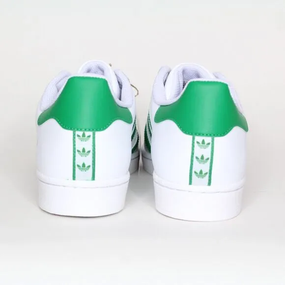 New Adidas Superstar White Green Casual Shoes IE9047 Men's Sneakers Size 9