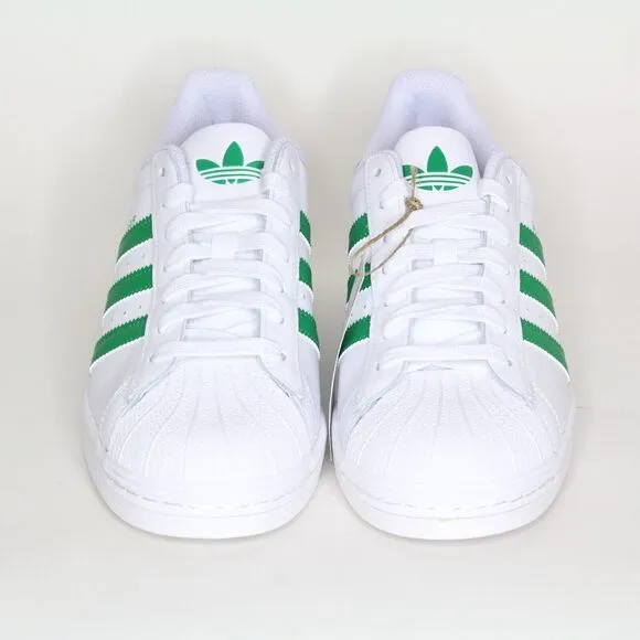 New Adidas Superstar White Green Casual Shoes IE9047 Men's Sneakers Size 9