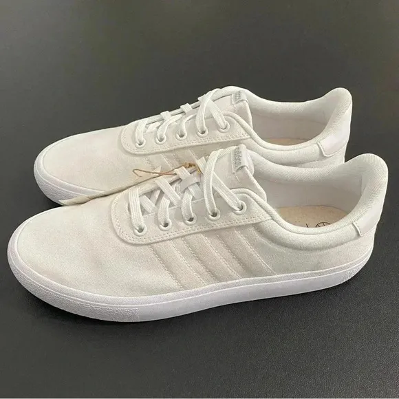 New Adidas Vulc Raid3R Skateboard Sneakers White 3 Stripe Athletic Retro 90s Y2K