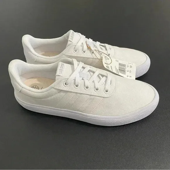 New Adidas Vulc Raid3R Skateboard Sneakers White 3 Stripe Athletic Retro 90s Y2K