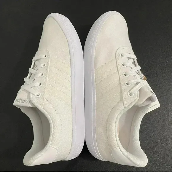 New Adidas Vulc Raid3R Skateboard Sneakers White 3 Stripe Athletic Retro 90s Y2K