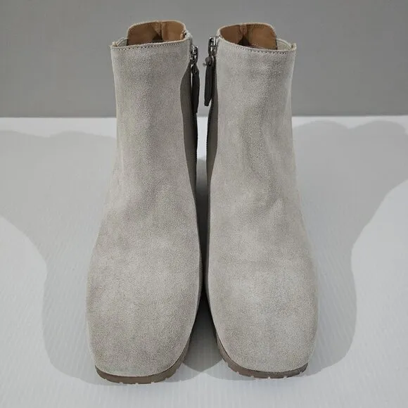 NEW Aquatalia Charlotte Ankle Bootie Waterproof Grey Suede Size 8.5