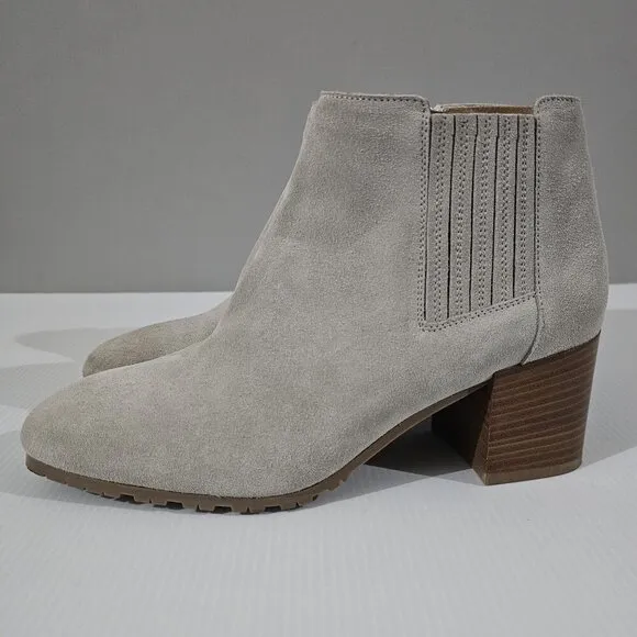 NEW Aquatalia Charlotte Ankle Bootie Waterproof Grey Suede Size 8.5