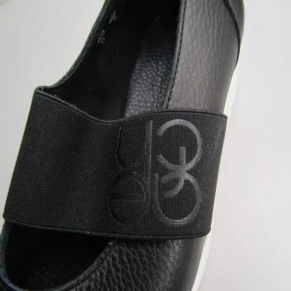 NEW ARCHE Womens Fujako Sneakers Casual Wedge Almond Toe Over-Strap Black Size 6