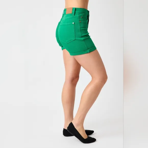 New Arrival! Judy Blue Full Size Tummy Control Garment Dyed Denim Shorts