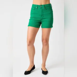New Arrival! Judy Blue Full Size Tummy Control Garment Dyed Denim Shorts