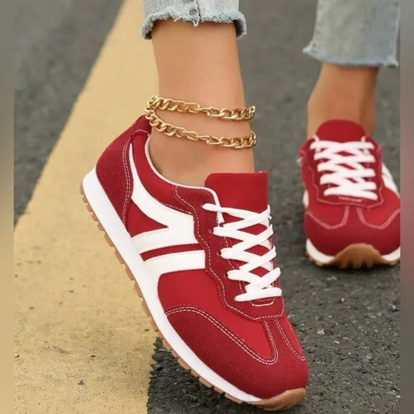 NEW ARRIVAL Red Women's Sneakers