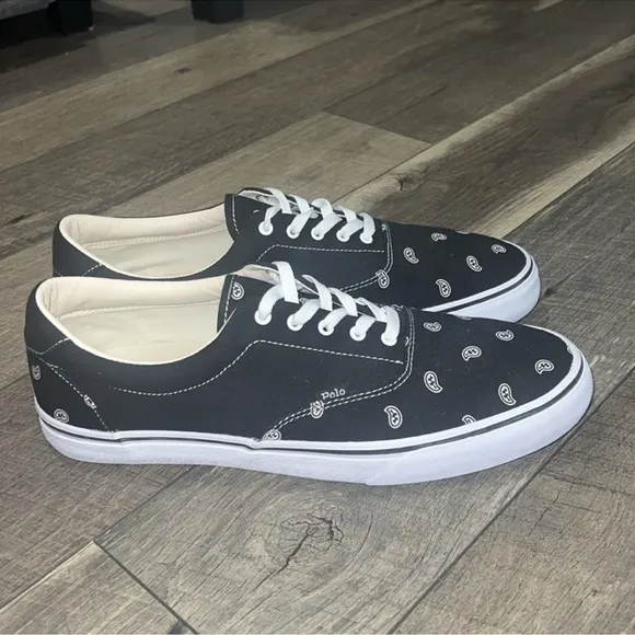 New authentic Polo Ralph Lauren designer canvas sneakers sz mens 14 display