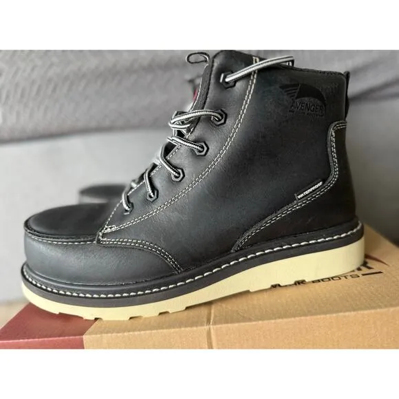 New AVENGER A7508  M10 6&quot; WATERPROOF CARBON-FIBER SAFETY TOE WORK BOOTS
