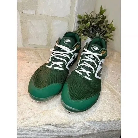 New Balance 3000 V4 Metal Baseball Cleats Green/White sz 17