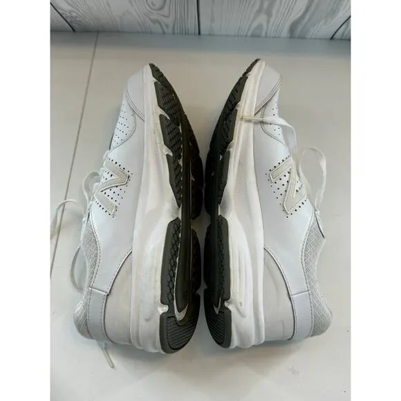 New Balance 411 Walking Training Shoes All White Leather Men's 9.5