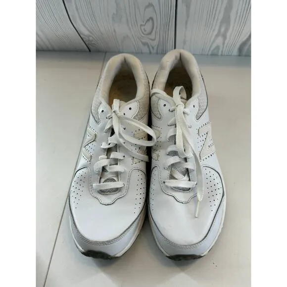 New Balance 411 Walking Training Shoes All White Leather Men's 9.5