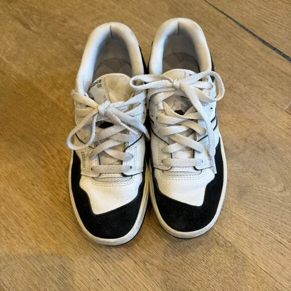 New Balance 550 White &amp; Black Sneakers