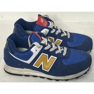New Balance 574 Boys’ Size 13 Blue Gold Retro Preppy Cool Kids