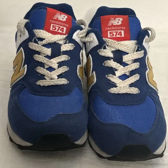 New Balance 574 Boys’ Size 13 Blue Gold Retro Preppy Cool Kids