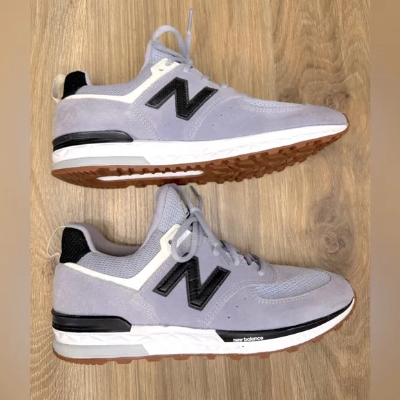 NEW BALANCE 574 Men's Casual Lifestyle Shoes Purple Black Size 7 LNC