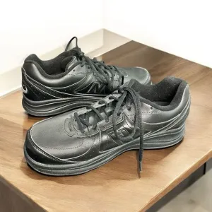 New Balance 577 DSL-2 Abzorb Walking Black Leather Shoes MW577BK‎ Size 9.5