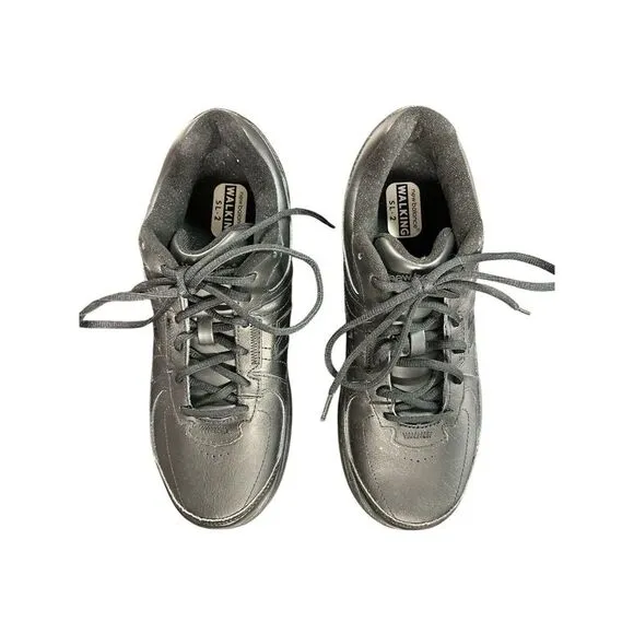 New Balance 577 DSL-2 Abzorb Walking Black Leather Shoes MW577BK‎ Size 9.5
