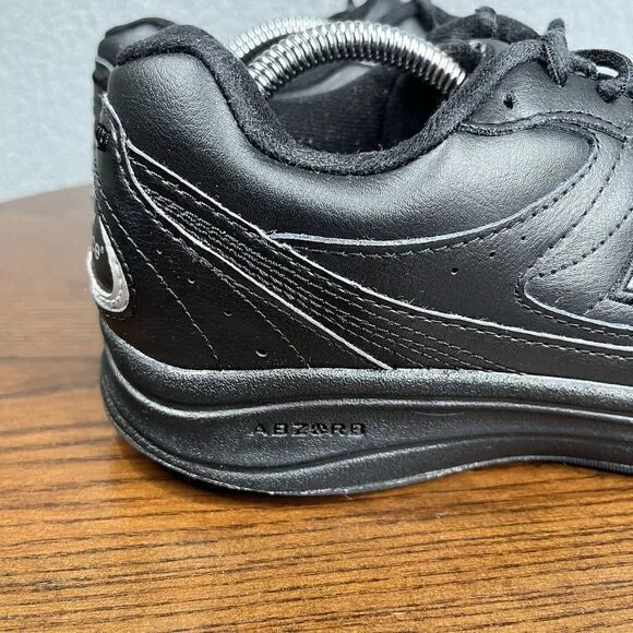 New Balance 577 S L 2 Shoes Women Size 7.5 Black Leather Comfort Walking Sneaker