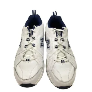 New Balance 608 White Navy Mens 13 Casual Comfort Training Sneaker Shoes MX608V5