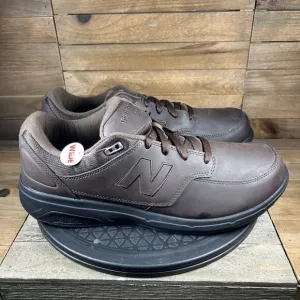 New Balance 813 Mens Size 11.5 2E Walking Brown Leather Rollbar Lace-Up Shoes