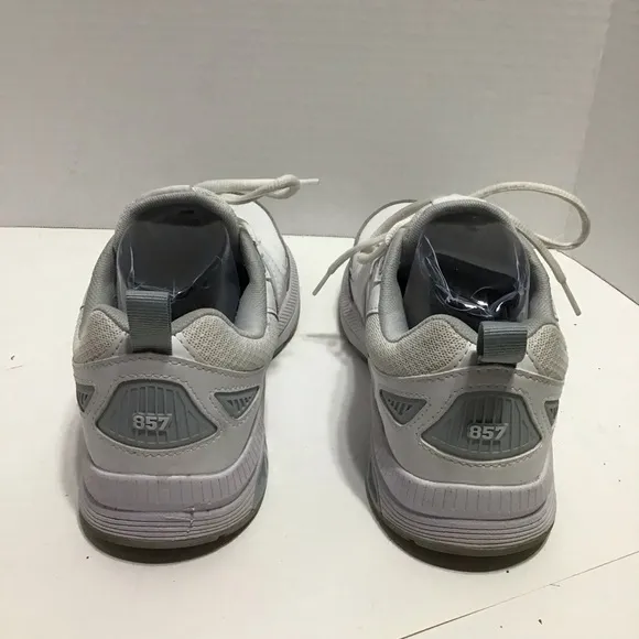New Balance 857 V3 Womens Cyclone White Lace Up Training Shoes Size 9 Wide