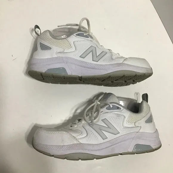 New Balance 857 V3 Womens Cyclone White Lace Up Training Shoes Size 9 Wide