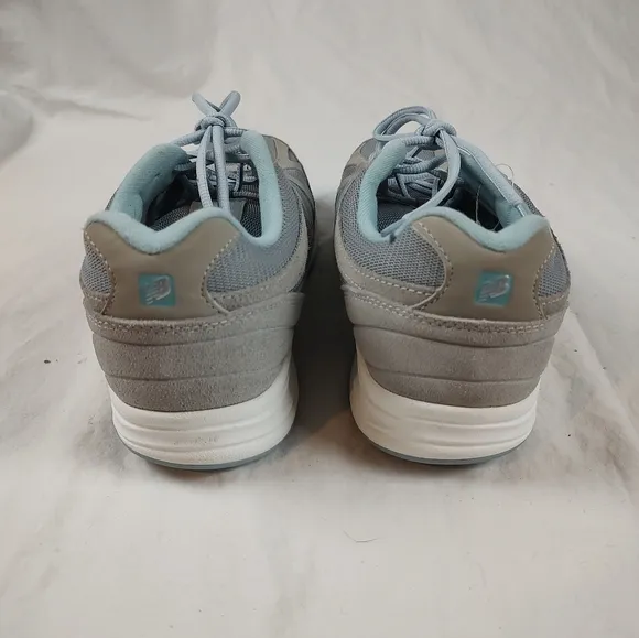 New Balance 877 Gray Blue Walking Shoes Women's 11 WIDE