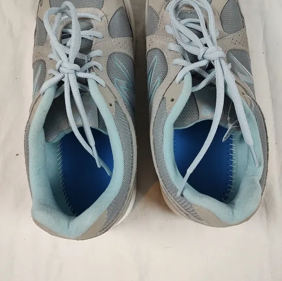 New Balance 877 Gray Blue Walking Shoes Women's 11 WIDE