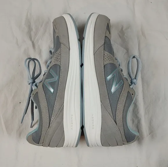 New Balance 877 Gray Blue Walking Shoes Women's 11 WIDE