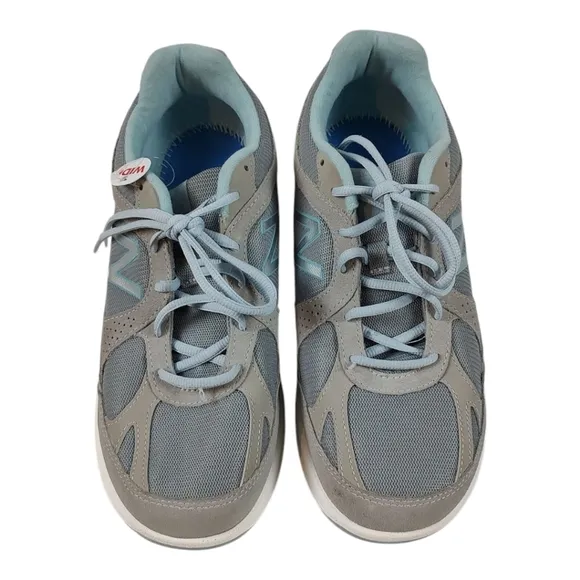 New Balance 877 Gray Blue Walking Shoes Women's 11 WIDE