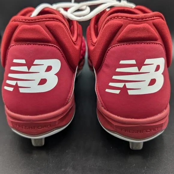 New Balance Baseball Cleats Mens 16 Fresh Foam Shoes Red Metal Athletic Sports
